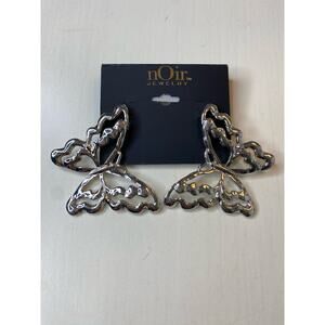 nOIr Silver Butterfly Earrings 5/20